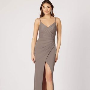 Azazie Adley bridesmaid dress size 10 hazelnut